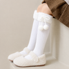 Cozy Pom-Pom Knee-High Winter Socks for Kids